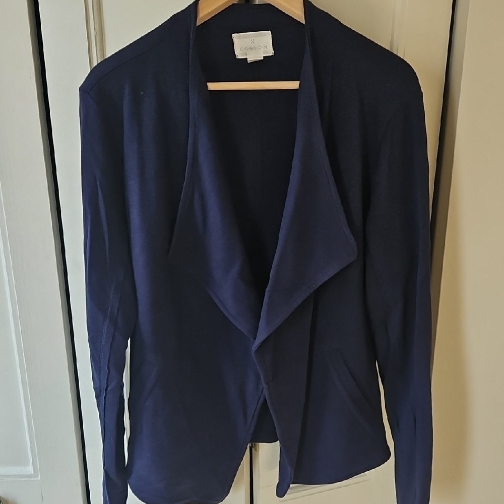 Caslon Deep Blue Open Cardigan